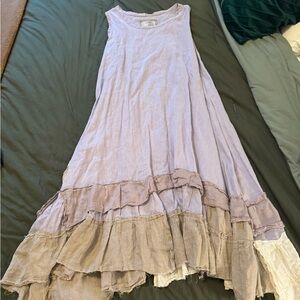 Chic Sleeveless High Low Dress in Lavender